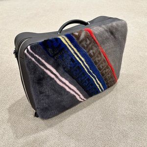 Fendi Mink Duffel Travel Bag Carry-On